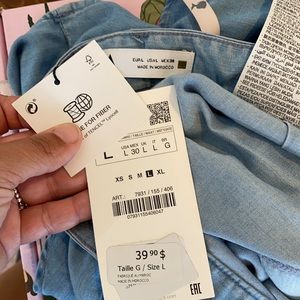 - Zara blue chambray.demin No fit me!